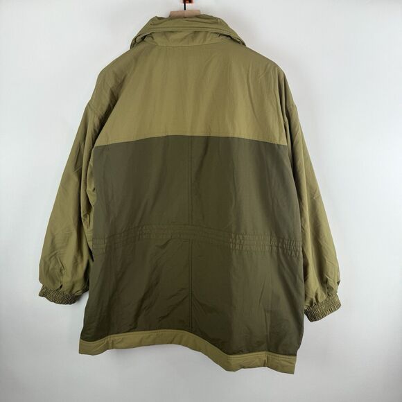 Womens Size‎ XL Olive Green Zip Utility Jacket Pockets Outdoors Hiking - Picture 4 of 10